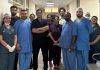 Dr Saalim Nazki and his team posing together after performing a rare complex surgery at SMGS Hospital, Jammu.