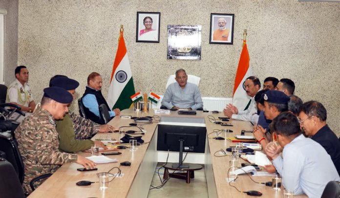 LG Ladakh chairing high level meeting on Saturday.