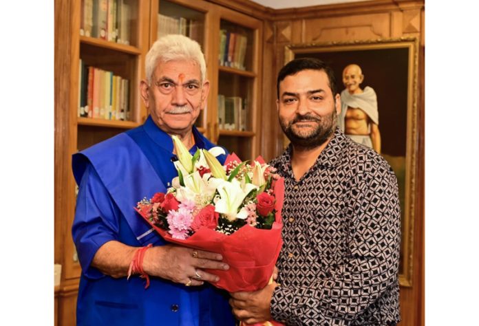 Rohit Bhat, Festival Director TIFFS meeting Lieutenant Governor on Monday.