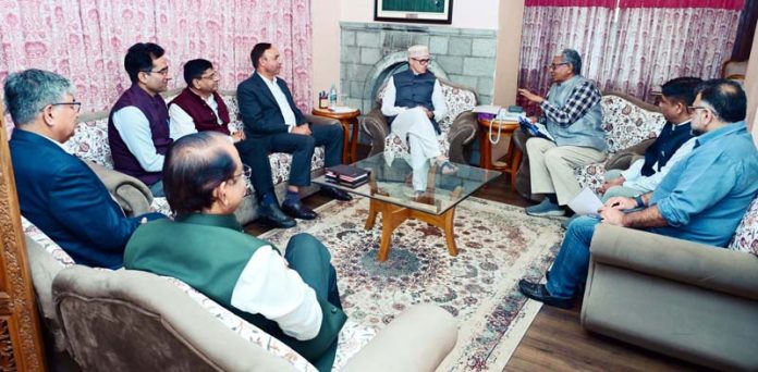 CM Omar Abdullah being briefed by Apex Committee on HADP on Tuesday. CM Omar Abdullah being briefed by Apex Committee on HADP on Tuesday.