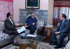 Earth scientist Prof. Harsh Gupta meeting CM Omar Abdullah on Wednesday.