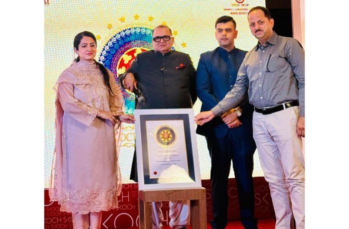 DC Udhampur receiving SKOCH Award. DC Udhampur receiving SKOCH Award.