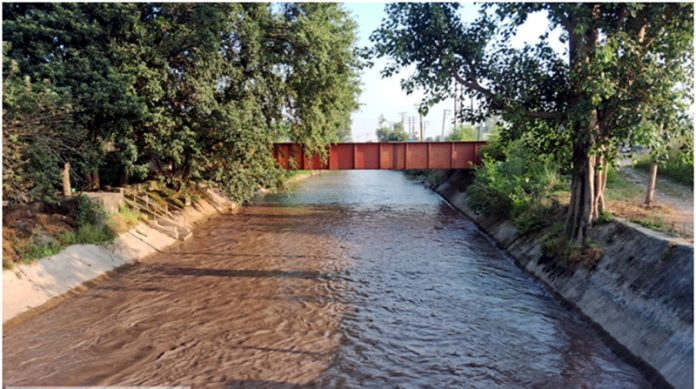 Water released in Ranbir Canal on Saturday.