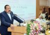 Union Minister Dr. Jitendra Singh delivering the inaugural address at “SYMRESEARCH International Conference on Bioengineering for Global Health” at Symbiosis University, Pune on Friday.