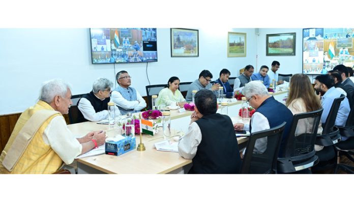 Lt Governor chairing a meeting on Thursday.