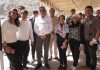 LG Kavinder Gupta posing along with tourists during visit to Wari La in Ladakh.
