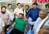 BJP leaders inaugurating a blood donation camp at Government Hospital Gandhi Nagar on the occasion of PM Narendra Modi’s birthday on Wednesday. —Excelsior/Rakesh