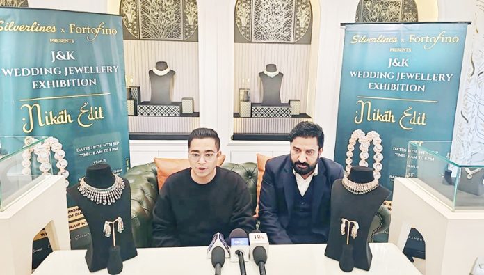 Kunal, Director, Silverlines & Fortofino addressing media persons in Jammu.