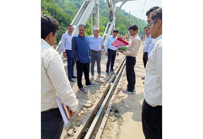 CRS and others inspecting a railway bridge on Wednesday. CRS and others inspecting a railway bridge on Wednesday.
