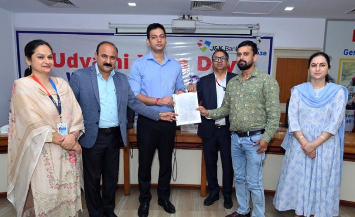 SBI officers at saturation camp in Akhnoor on Thursday.