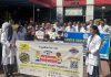 Doctors, PG students and paramedical staff of SMGS hospital participating in Walkthon on Saturday.