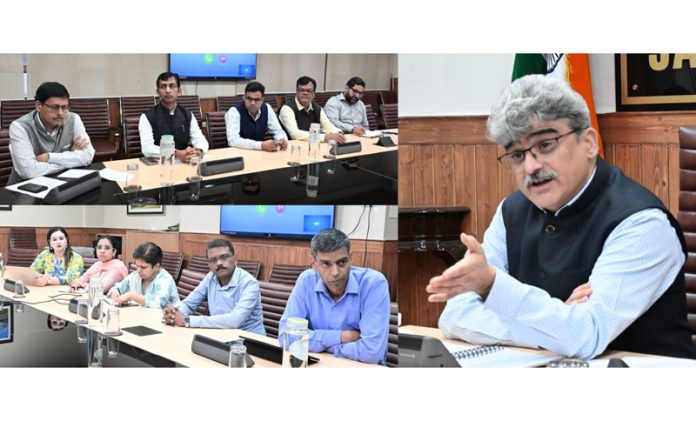 Chief Secretary Atal Dulloo chairing a meeting.