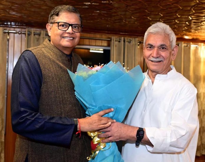 National Vice-President of BJP meeting LG on Wednesday.