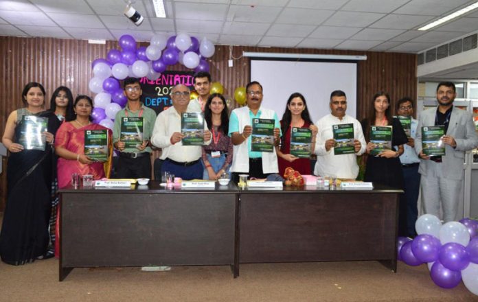 CUJ Vice-Chancellor and others releasing departmental magazine ‘Envirosphere’.