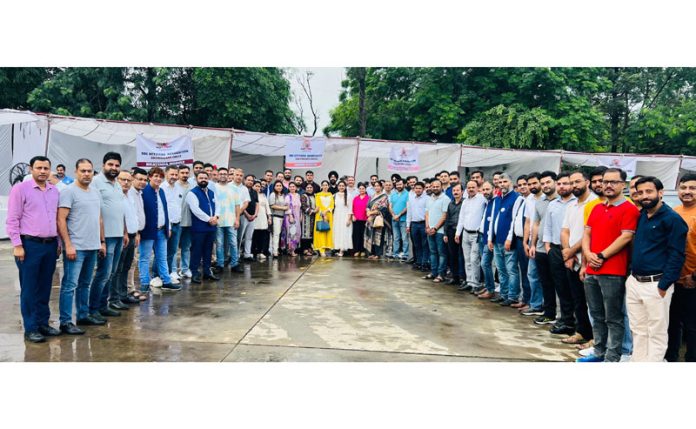 SBI Officers Association members of Chandigarh Circle during a General Council meeting at Panchkula on Sunday.