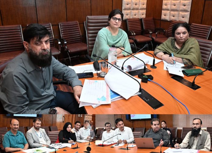 Babila Rakwal chairing a meeting at Srinagar. Babila Rakwal chairing a meeting at Srinagar.