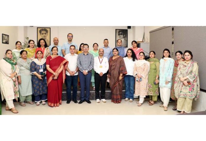 The MRU team of GMC Jammu with visiting team members of ICMR during a CME programme.