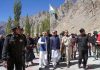 LG Kavinder Gupta during visit to Thang village in Turtuk, Nubra.