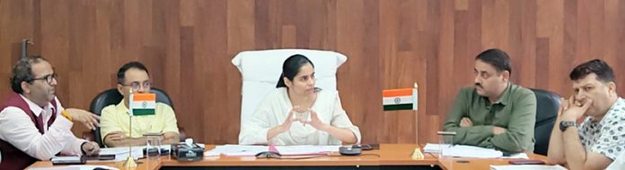 DM Reasi chairing a meeting on Sunday. DM Reasi chairing a meeting on Sunday.