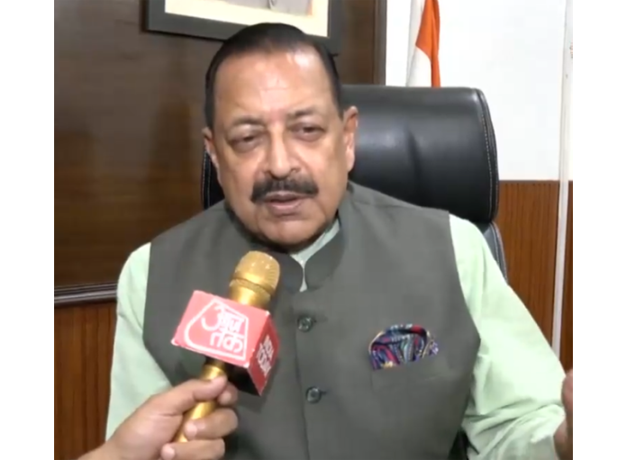 Union Minister Dr Jitendra Singh  in an exclusive media  interview with a leading national news channel at New Delhi on Wednesday.