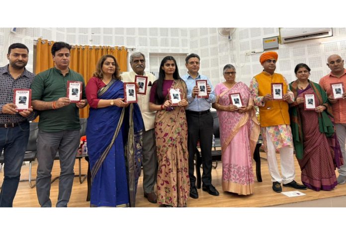 Dignitaries at a book release function at Jammu on Wednesday. Dignitaries at a book release function at Jammu on Wednesday.