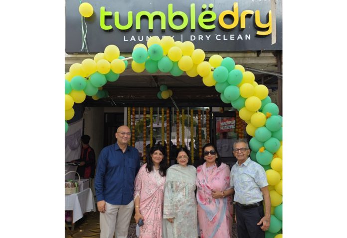 Ritu Singh posing along with others during an event in Jammu. — Excelsior/Rakesh