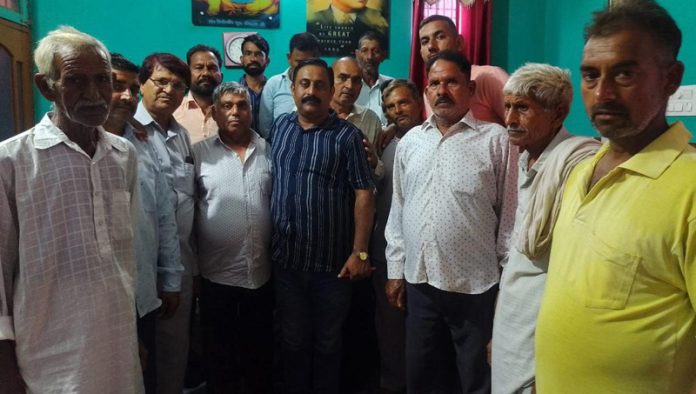 Newly elected Pargwal Block president of BSP with his supporters.