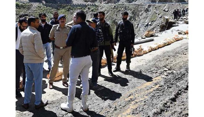 DC Shopian during visit to Mughal Road.