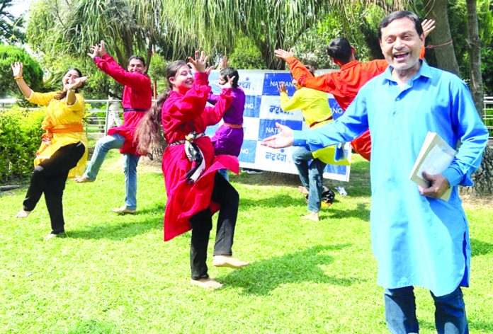 A scene from the play 'Meri Viraasat Mera Garv' staged in Jammu on Sunday.