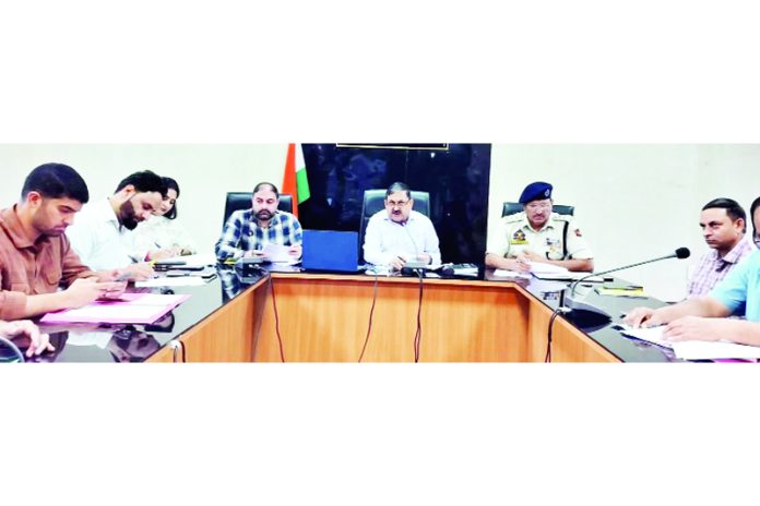 DC Poonch Ashok K Sharma chairing a meeting. DC Poonch Ashok K Sharma chairing a meeting.
