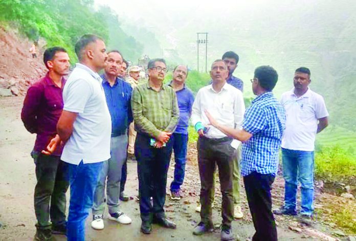 DC Kathua inspecting restoration work at Basohli.