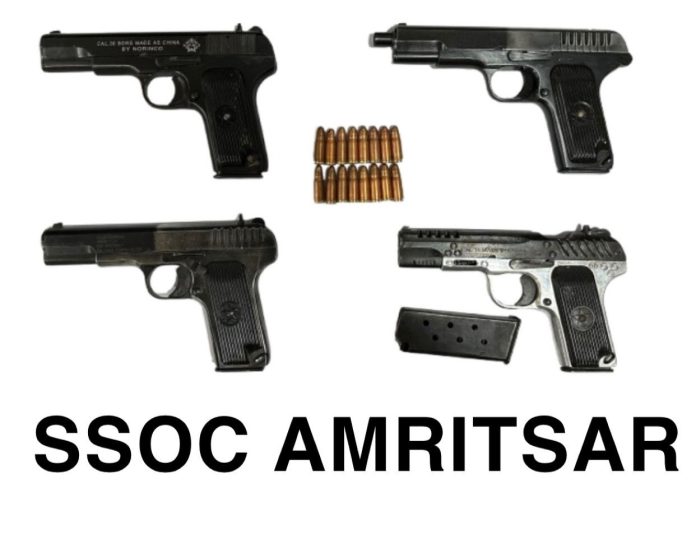 Punjab Police Busts Cross-Border Weapons Smuggling Network, 4 Held