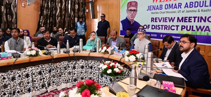 CM Omar Abdullah Chairs Review Meeting At Pulwama CM Omar Abdullah Chairs Review Meeting At Pulwama