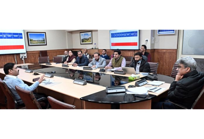 Chief Secy chairing a meeting on Wednesday.