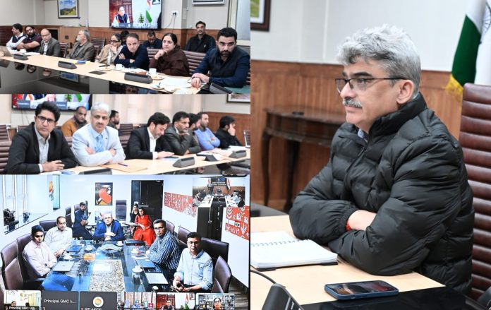 Chief Secretary chairing a meeting on Wednesday.