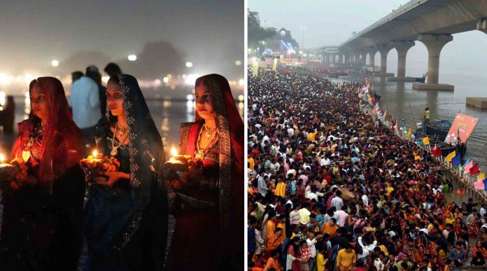 Devotees Offer Morning Prayers At Ghats Across Bihar On Last Day Of Chhath Puja