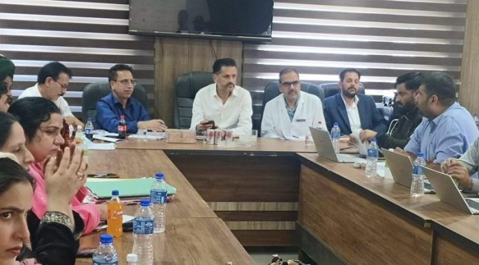 Director Health Services Dr Abdul Hamid Zargar reviewing functioning of District hospital in Ramban.