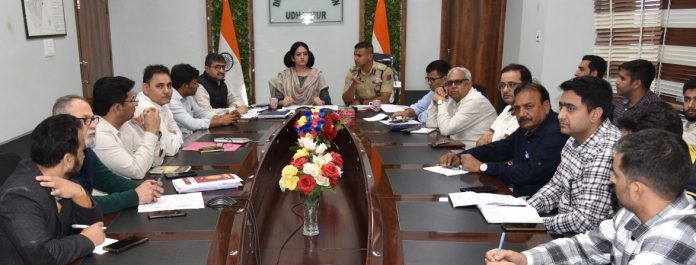 DC Udhampur, Saloni Rai, chairing a meeting of the District Level NCORD Committee.