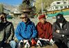 LAB leaders addressing a press conference in Leh on Thursday.