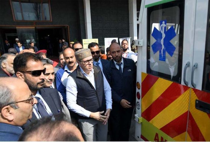 Critical Care Ambulance being provided to SKIMS in presence of Chief Minister. Critical Care Ambulance being provided to SKIMS in presence of Chief Minister.