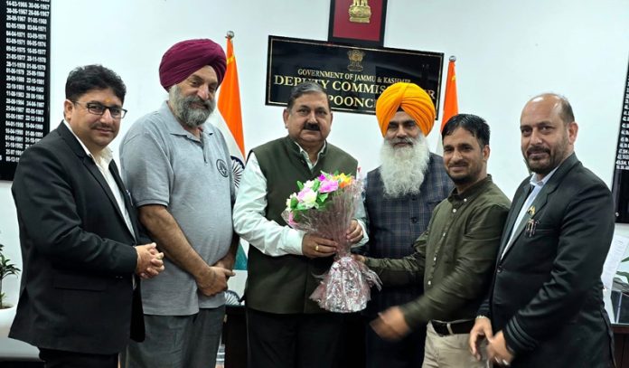 EJAC delegation during meeting with Deputy Commissioner Poonch on Monday.