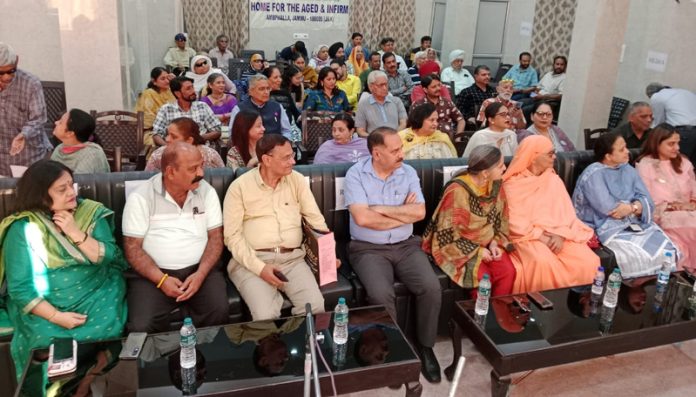 Guests and inmates of Old Age Home enjoying Dogri Sangeet Sandhya by NDS and JKAACL.