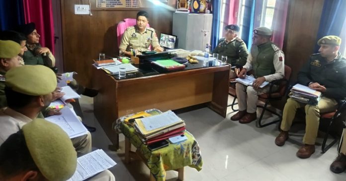 SSP Doda, Sandeep Mehta chairs crime and security review meeting at Bhaderwah on Wednesday. SSP Doda, Sandeep Mehta chairs crime and security review meeting at Bhaderwah on Wednesday.