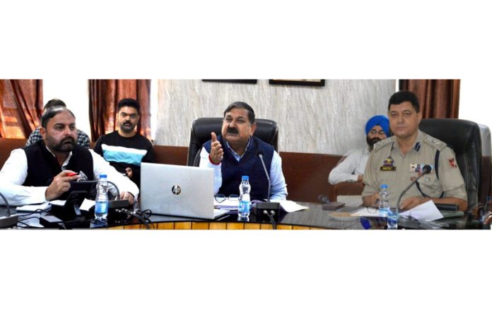 DM Poonch chairing a meeting on Wednesday. DM Poonch chairing a meeting on Wednesday.