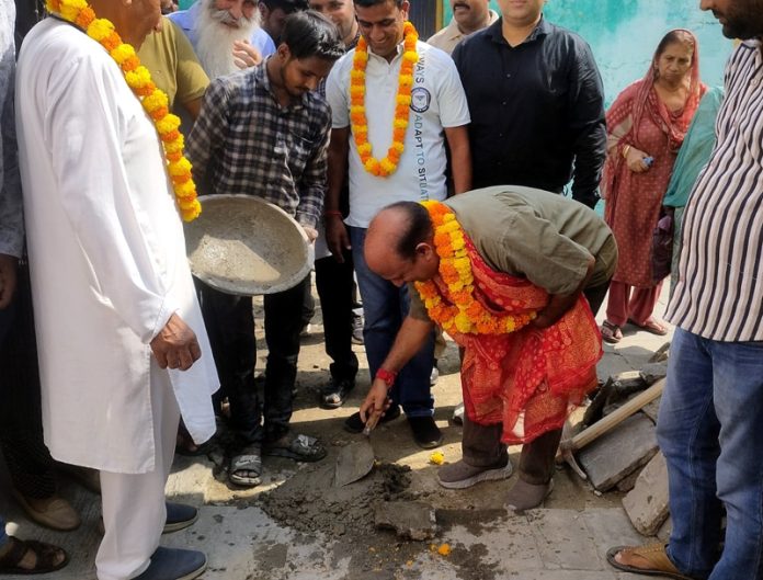 MLA Ramgarh, Dr D K Manyal kick starting development works in his constituency on Wednesday.