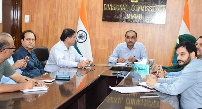 Caption: Div Com Ramesh Kumar reviewing arrangements for the Mega Health Camp to be held at Basholi.