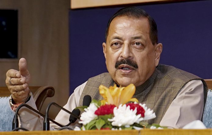 Jitendra Singh addresses a press conference