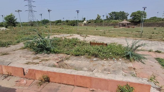 Bhagwati Nagar Amusement Park in shambles.