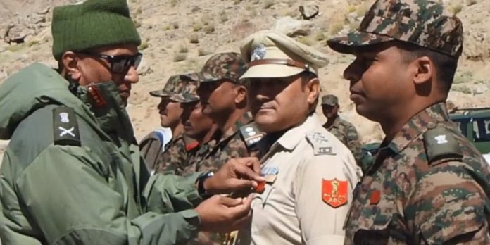Northern Command chief Lt Gen Pratik Sharma during his visit to Eastern Ladakh.