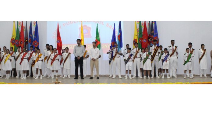 Students’ leaders during a function at APS Samba. Students’ leaders during a function at APS Samba.